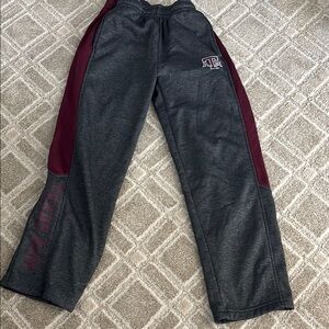 A&M Gray and Maroon Kids Athletic Pants